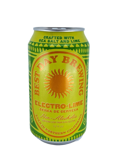 Best Day Brewing Electro-Lime Cerveza Non-Alcoholic 12oz