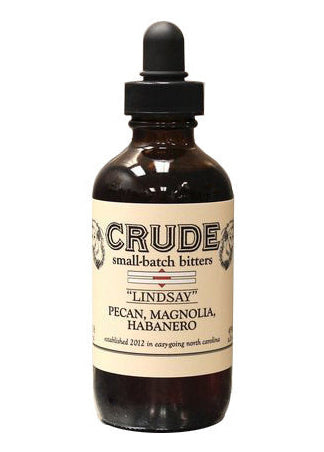 Crude Bitters- "Lindsay" Pecan, Magnolia, Habanero Bitters (4 oz)