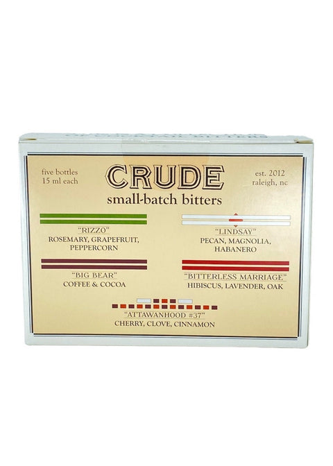 Crude Bitters- 5 pack Sampler Set (1/2 oz)