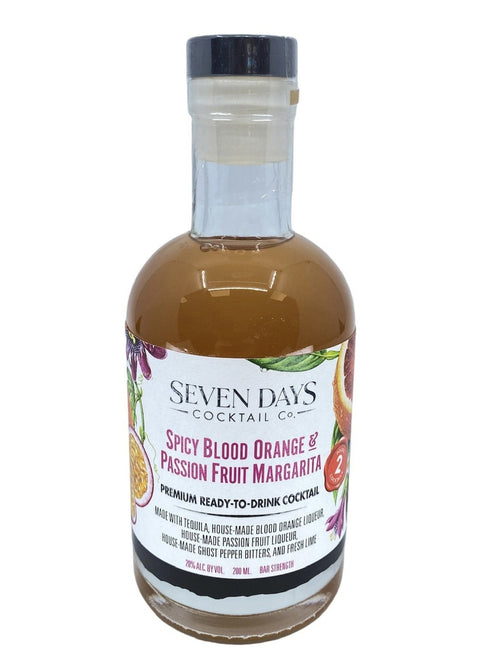Seven Days Cocktail Co Spicy Blood Orange and Passion Fruit Marg (200ml)