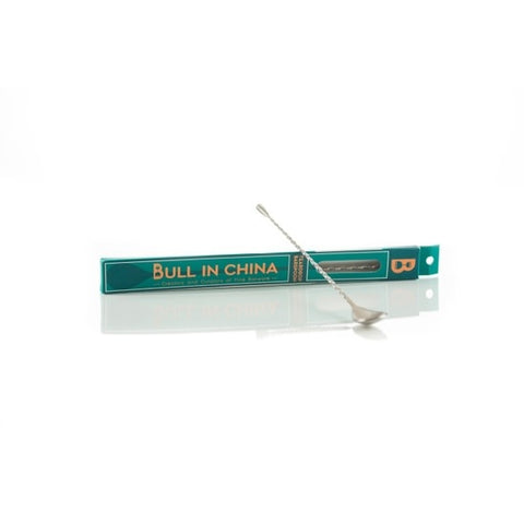 Bull in China- Teardrop Barspoon 30cm Silver
