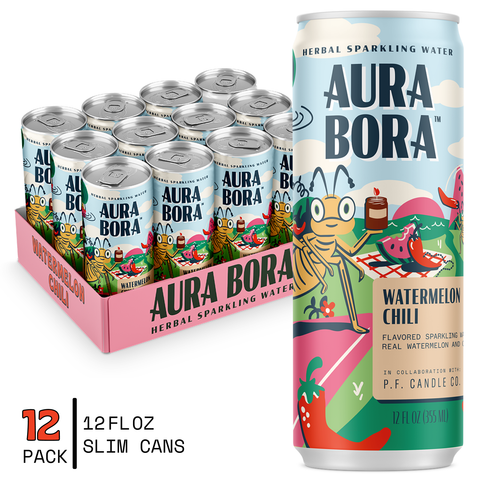 Aura Bora Watermelon Chili Sparkling Water (Single Can)