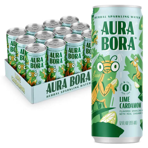 Aura Bora Sparkling Water Lime Cardamom (12oz)