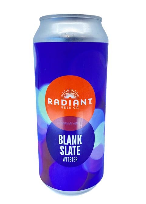 Radiant "Blank Slate" Witbier 16oz