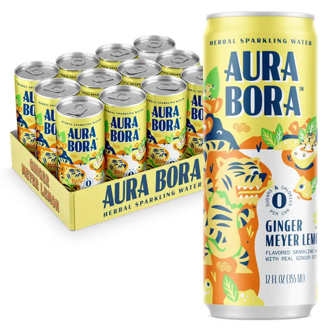 Aura Bora Sparkling Water Ginger Meyer Lemon (12oz)