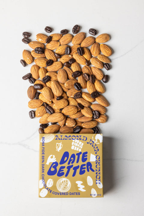 Date Better- Almond Java Crunch, chocolate covered dates