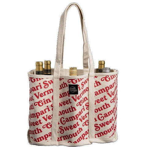 Love & Victory- Tote the Good Stuff Bottle Tote- Negroni Pattern