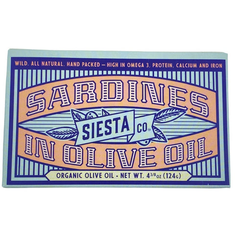 Siesta Co Sardines in Organic Extra Virgin Olive Oil (4 3/8 oz)